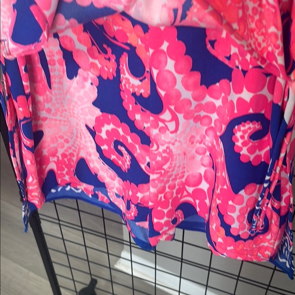 Lilly Pulitzer Pink and Blue octopus pattern Mini Dress - Picture 4 of 8